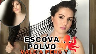 TESTEI A ESCOVA POLVO NO MEU CABELO CACHEADO