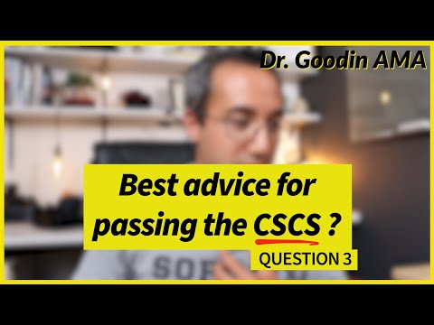 The BEST Advice for Passing the CSCS Exam | Dr. Goodin AMA #1 thumbnail