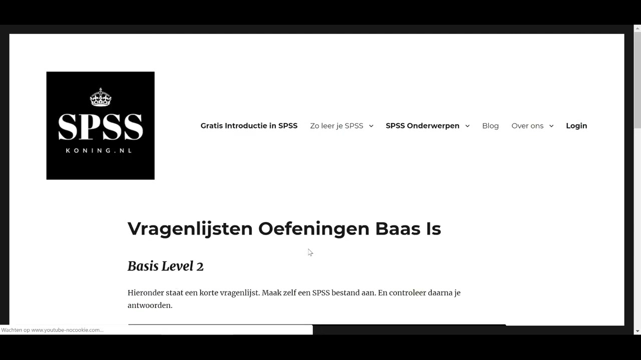 Welkom bij SPSS Koning