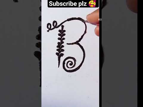 letter "B" tatoo #begginers #henna #mehndi #art #letter #alphabet #B