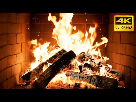 🔥 Kaminruhe mit sanften Feuerklängen und glühender Kohle für entspannte Stunden (Fireplace 4K)