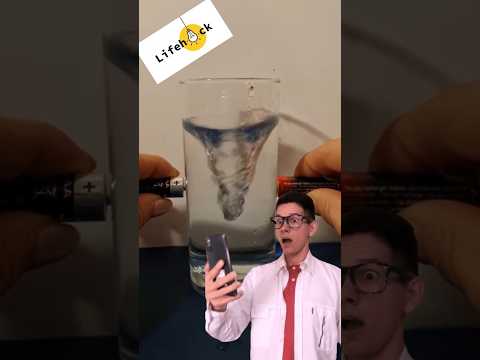 ¡El Truco del Remolino con Pilas! ✨🔋 #lifehack #viral #viralvideo #experiment