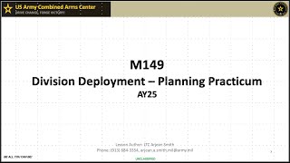 AY25 M149 Div Deploy (Voiceover)