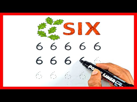 Tracing - how to write numbers - how to write 6 - tracing numbers worksheets