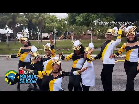 Corpo coreográfico da Banda Marcial FANRESOL no concurso em Dias D'Ávila - BA 2025