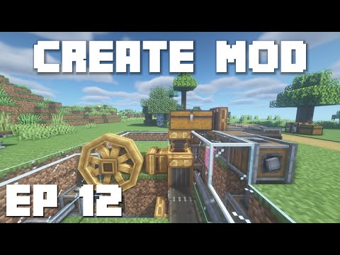 Rockit14 - Minecraft Create Mod Tutorial - Flywheel & Furnace Engine (Infinite Power Source!) Ep 12