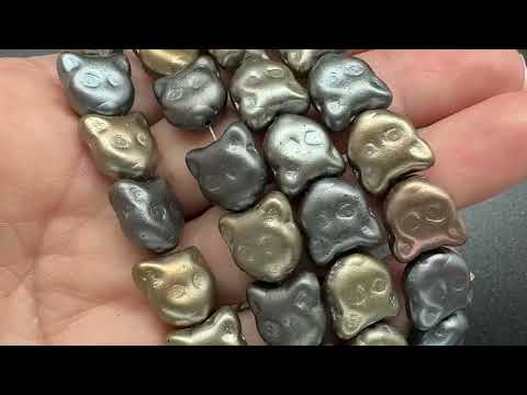 Котяча мордочка - чеські намистини 18*13м