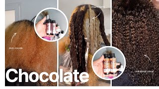 Healthy Chocolate Hair Color on Natural Curls | No Silk Press Needed!