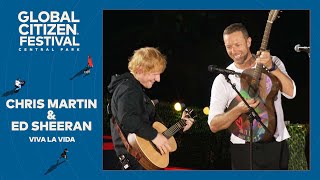Chris Martin &amp; Ed Sheeran&#39;s acoustic Viva la Vida | Global Citizen Festival NYC 2024