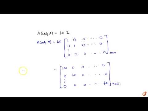 Let A be a non-singular square matrix of order n. Then; `|adjA| = |A|^(n-1)`
