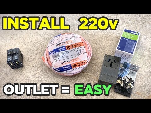 How to Install 220v outlet in Garage the Easy Way = Run from Basement