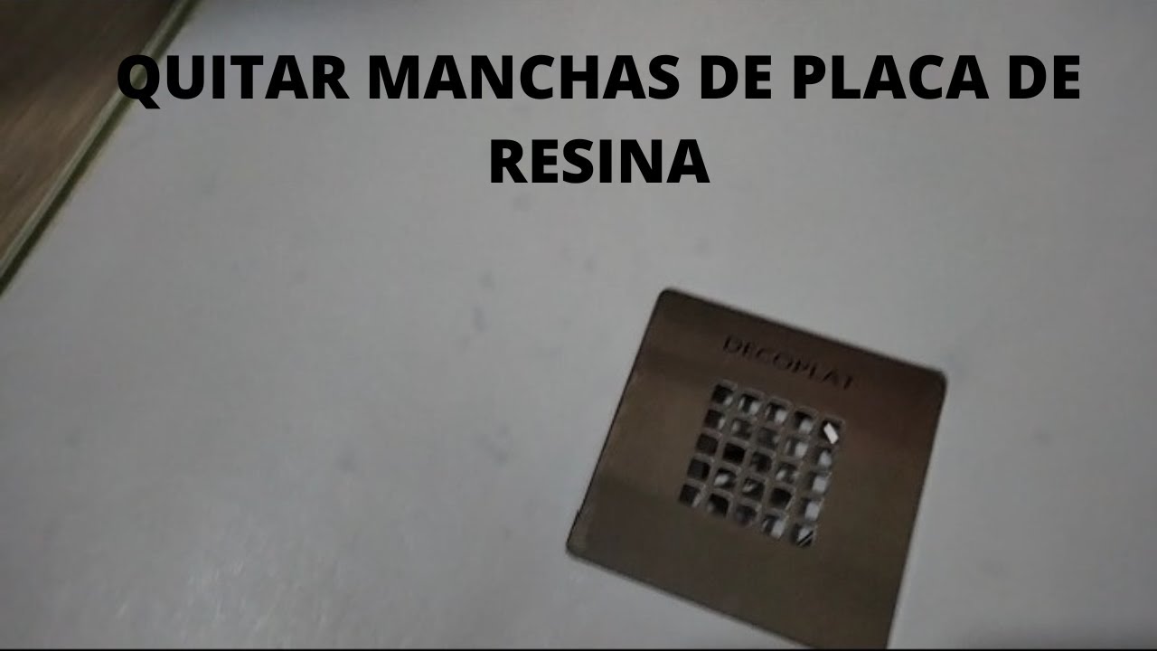 Como quitar MANCHAS de la PLACA de ducha de RESINA.