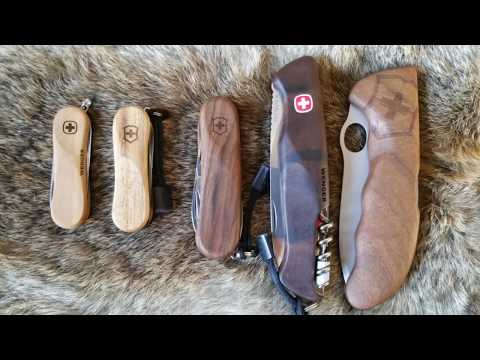 Victorinox und Wenger in Wood Nussbaum