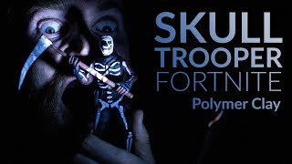 Creating Skull Trooper on Halloween in Old Factory (Fortnite Battle Royale) – Polymer Clay Tutorial