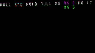 Null and Void Null VS MK Sing It