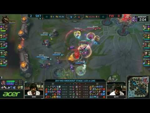 SKT vs FW Highlights Game 3 MSI 2017 Semi Finals SK Telecom T1 vs Flash Wolves by Onivia