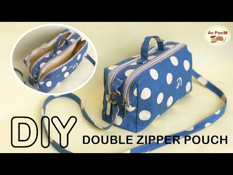 DIY DOUBLE ZIPPER POUCH BAG | วิธีการทำกระเป๋าซิปคู่