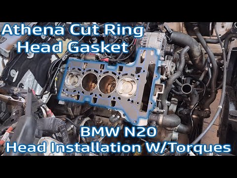 BMW N20 Cylinder Head Installation (How To w/ Torque Specs) with Athena Cut Ring Composite Gasket.