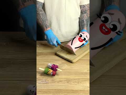 Life Doodles | Sausage is cut into fruit ice cream #lifedoodles #shorts #animation #cartoon