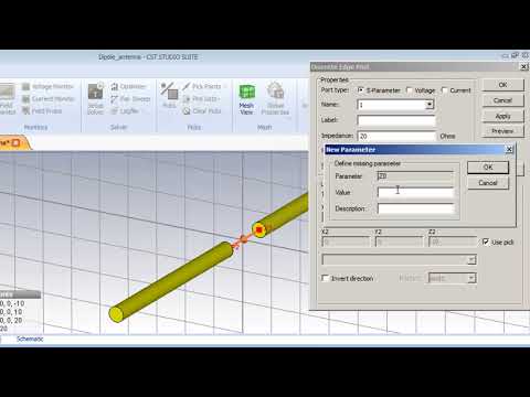 Design and Simulation of 1GHz Simple Dipole antenna using CST