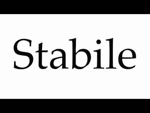 How to Pronounce Stabile