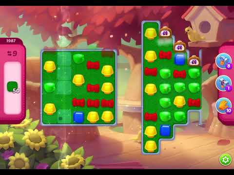 HomeScapes Level 1987 no boosters (17 moves)