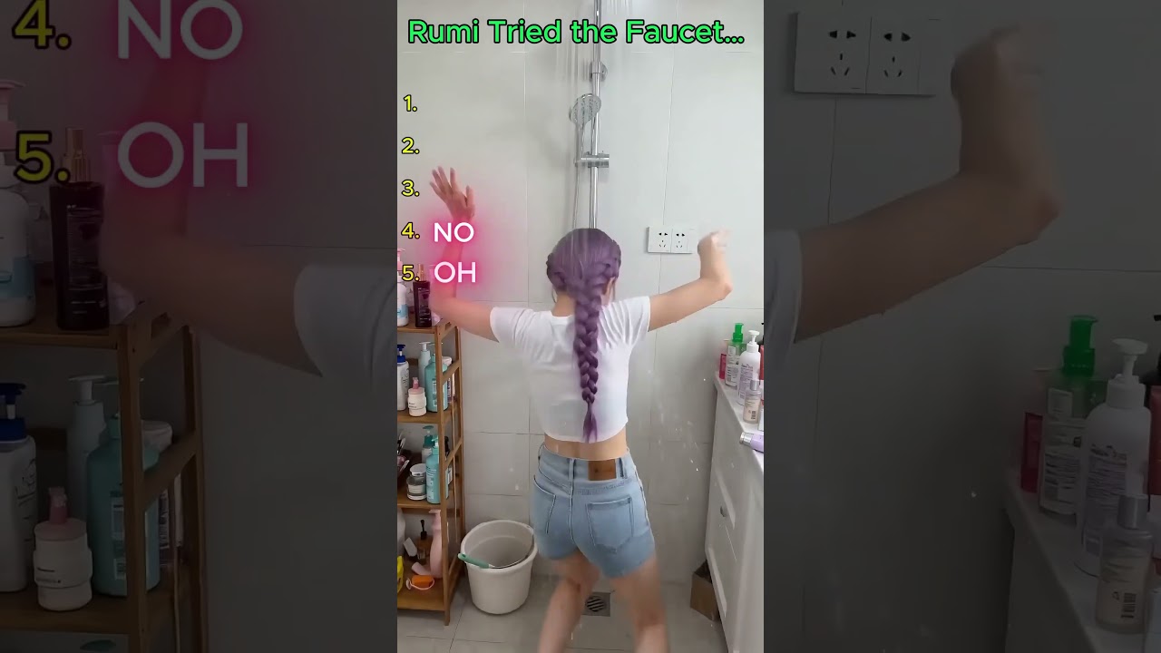 Rumi Tried the Faucet… The Shower Said “NOPE” 🚿😱