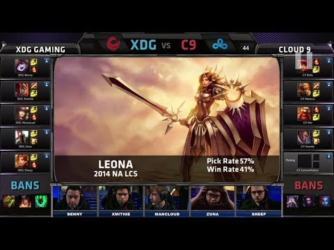 XDG vs Cloud 9 | 2014 NA LCS Spring split S4 W7D1 G1 | XDG vs C9 Week 7 Day 1 full game HD