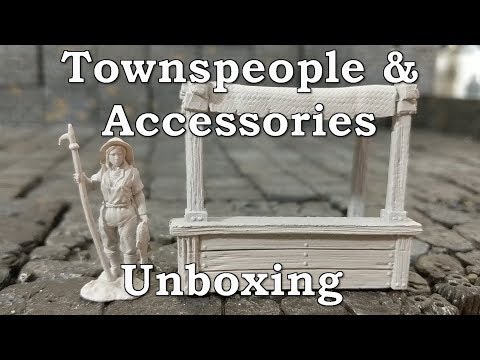 WizKids Townspeople & Accessories Unpainted Miniatures