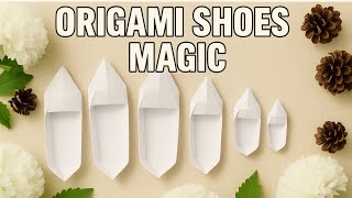 🎬✨ Watch How I Made These ORIGAMI SHOES! 👞🧡 #Origami #Crafts #DIY #viralvideo #beatifulart