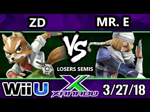 S@X 243 Smash 4 - ZD (Fox) Vs. Mr. E (Sheik) - Wii U Losers Semis