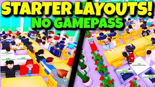 [Lvl 1 - 30] The STARTER And BEGINNER Layouts You Need (NO GAMEPASS)! My Restaurant Roblox