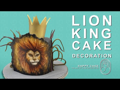 How to make Lion King Cake ✨ | Easy Cake Decorating | #HappyCake
