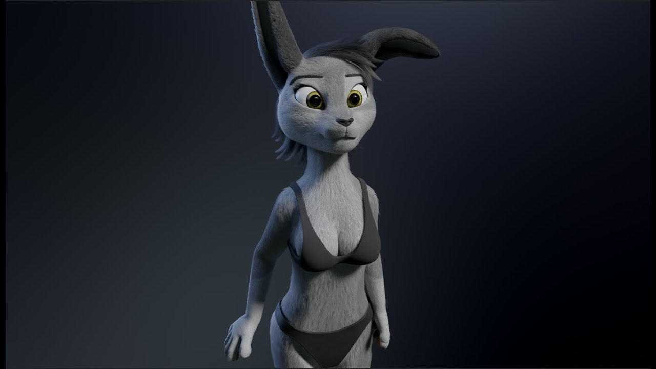 Sara Anthro Rabbit 3D Model