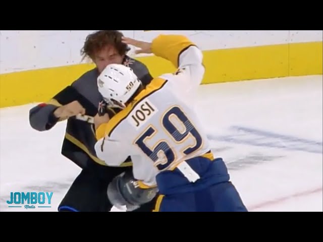 Mark Stone and Roman Josi get into a quick fight, a breakdown