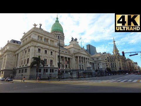 Av Hipólito Yrigoyen, Congreso To Plaza de Mayo Buenos Aires, Argentina Virtual Walk Tour 2024 [4K]