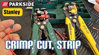 Parkside & Stanley FatMax Abisolierzange und Stecker-Crimpzangen-Set PCZS 231 C2 vs FMHTO-96230