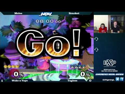 WDW - 9-9-15 - Wake n Vape (Peach) vs Tagless (Falco, Marth) - Loser's Melee
