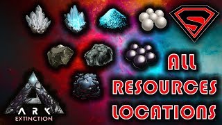 ARK EXTINCTION ALL RESOURCES LOCATIONS GUIDE - HOW TO GET BLACK PEARLS, SILICA PEARLS, METAL & MORE