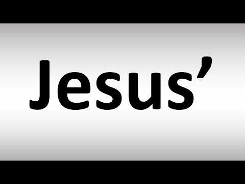 How to Pronounce Jesus' (Possessive)