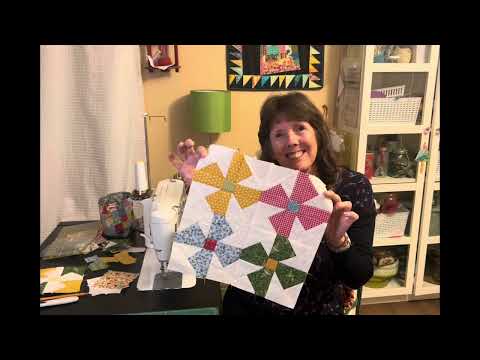 Today's quilt block | simple pinwheel flower