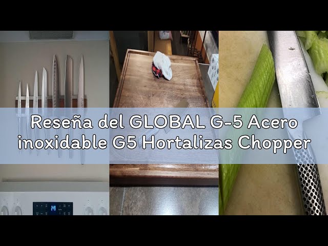 Vídeo relacionado con GLOBAL G-5 Acero inoxidable G5 Hortalizas Chopper, 18 cm de longitud, Plata