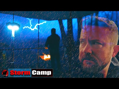 A Night of Chaos - Storm After Storm - Heavy Rain Camping in Severe Thunderstorms with Flooding