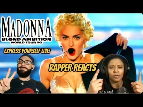 Rapper reacts Madonna EXPRESS YOURSELF live -1990 Blond ambition tour!