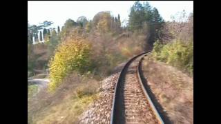 preview picture of video 'Train: Nové Mesto nad Váhom - Vrbovce, in driver cab. video 2'