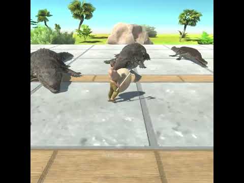 Ancient man struggles to escape from crocodiles but ... ARBS #shorts