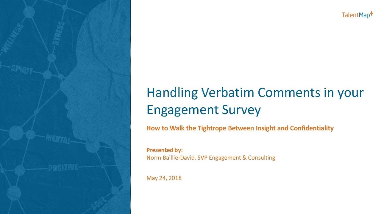 Webinar | Handling Verbatim Comments in Your Employee Survey