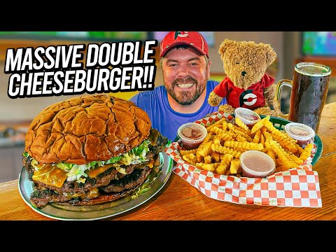 Chubby Ray's 7lb Supersized Double Cheeseburger Challenge!!