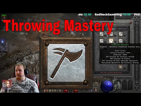 D2R Skills & Abilities - Throwing Mastery (Barbarian Passive) Combat Masteries Tree