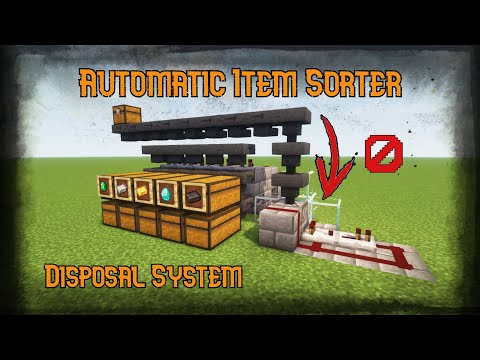 Fully Automatic Item Sorter & Item Disposal System 1.19+ - Minecraft Tutorial